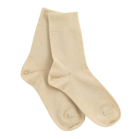 Image of Katoenen sokken, 2 paar, natuur Maat: 39/40