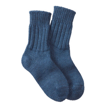 Sokken van bio-scheerwol, jeansblauw-gemêleerd