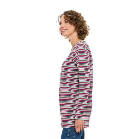 Longshirt in gestreept dessin van zuiver bio-katoen, natuurwit-gestreept