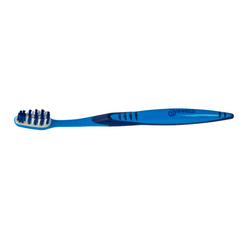 Tandenborstel met verwisselbare kop, medium, blauw