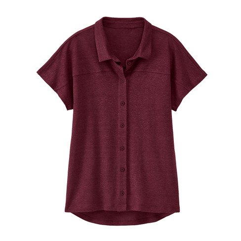 Linnen-jersey blouse, granaatappel