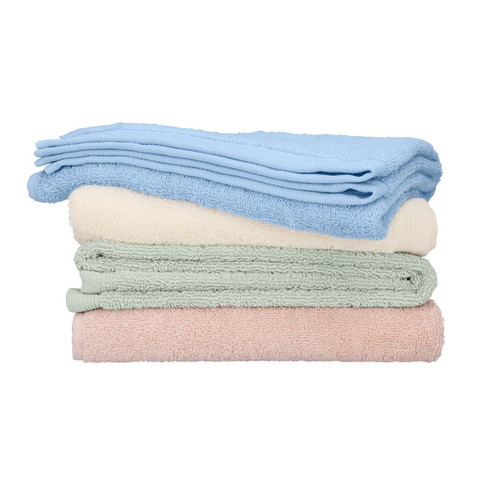 Badstof handdoek van bio-katoen, waterblauw