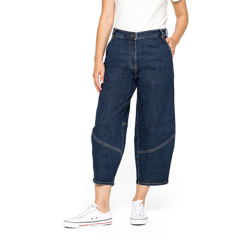 Jeans van bio-katoen, donkerblauw