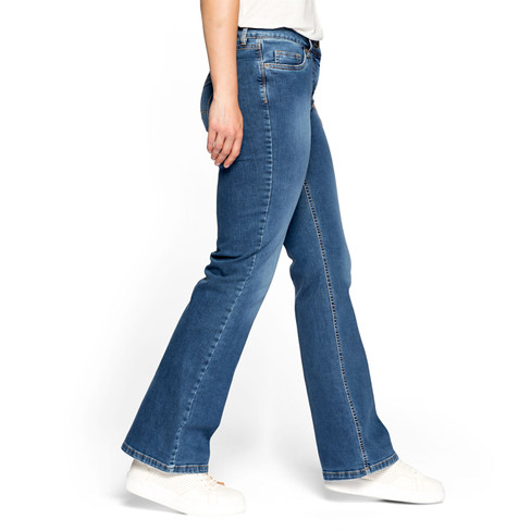Bootcut jeans van bio-katoen, lichtblauw