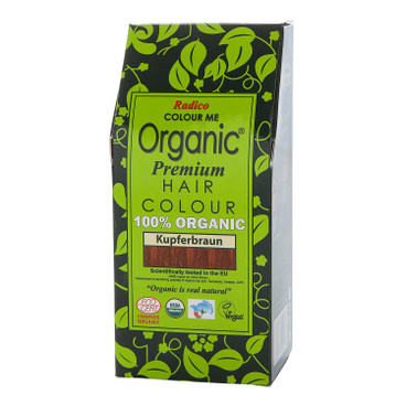 Radico Organic plantaardige haarkleuring 100 g, koperbruin
