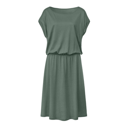 Image of Jersey jurk van TENCEL™ met bio-katoen, zeegras Maat: 36