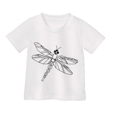 T-shirt om in te kleuren van bio-katoen met elastaan, Libelle