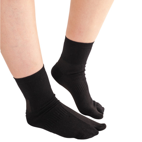 Hallux-sokken van bio-katoen, zwart