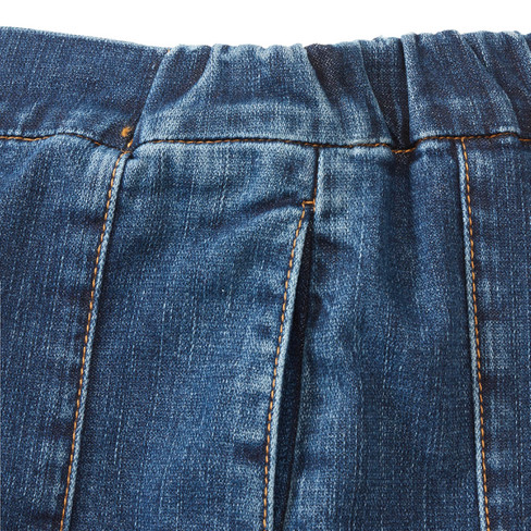 Jeans-pofbroek van bio-katoen, donkerblauw