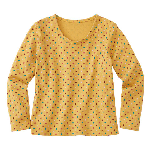 Jersey shirt met lange mouw van bio-katoen, saffraan