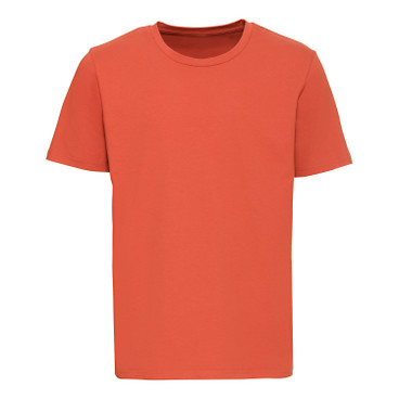 T-shirt van bio-katoen met elastaan, papaja