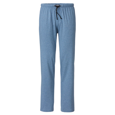 Pyjamabroek van bio-katoen, jeansblauw-gemêleerd