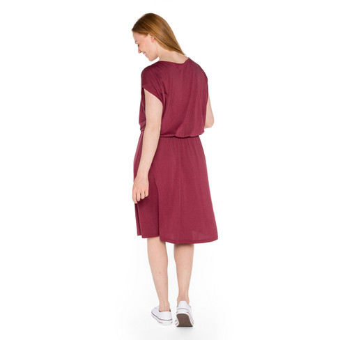 Jersey jurk van TENCEL™ met bio-katoen, bordeaux