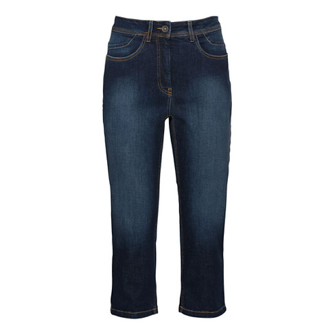 Capri-jeans van bio-katoen, nachtblauw
