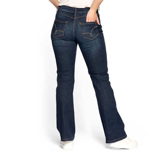 Jeans BOOTCUT van bio-katoen, donkerblauw