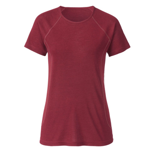 Functioneel T-shirt van bio-merinowol en bio-zijde, vino