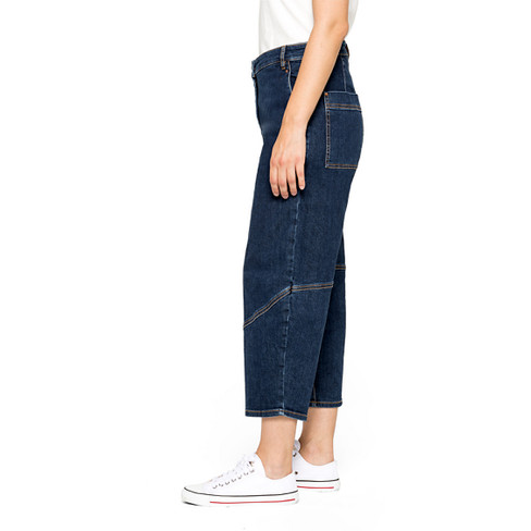 Jeans van bio-katoen, donkerblauw