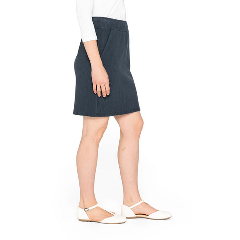 Jersey rok van bio-katoen met elastaan, nachtblauw