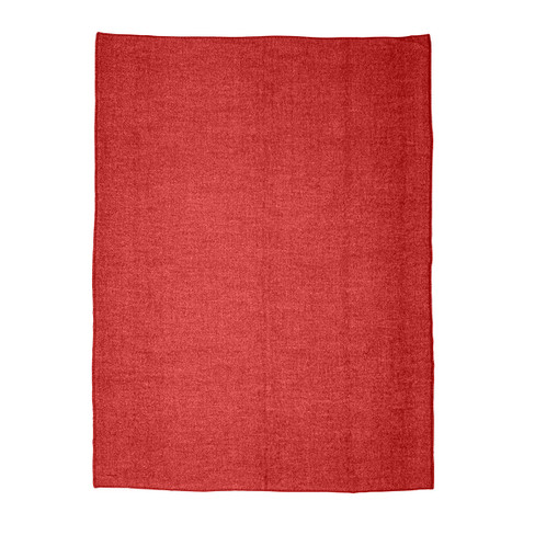 Scheerwollen deken, rood