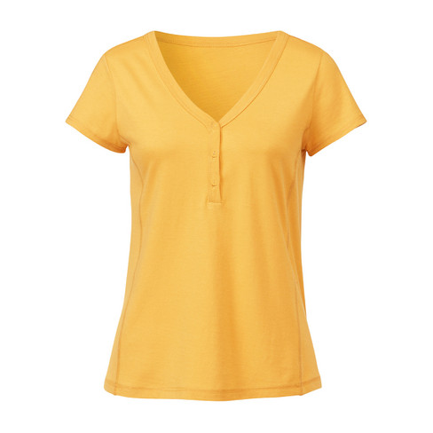 T-shirt van bio-katoen, geel