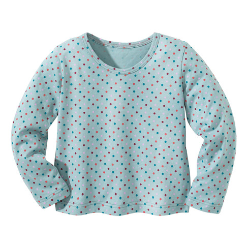 Image of Jersey shirt met lange mouw van bio-katoen, waterblauw Maat: 134/140