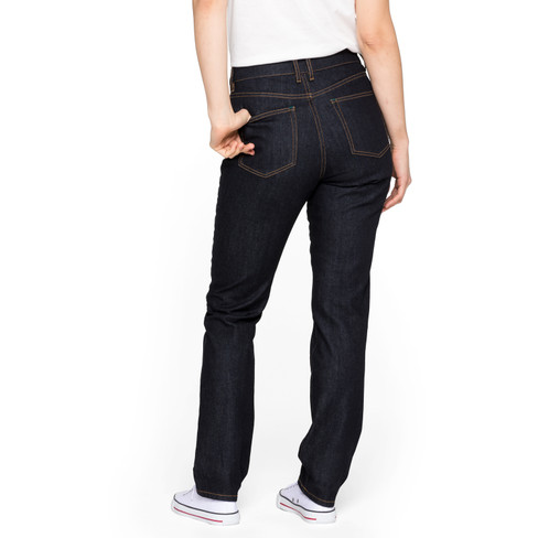 5-pocket-jeans van bio-katoen, donkerblauw