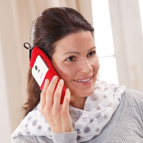 eWall® mobiele-telefoontasje met stralingsbescherming, rood