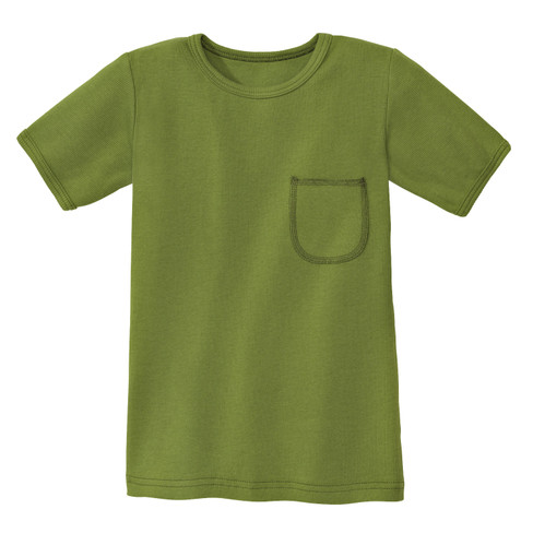 Image of T-shirt van bio-katoen met elastaan, kiwigroen Maat: 134/140